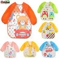 Cute Baby Bibs Waterproof Long Sleeve Apron Children Feeding Smock  Bib Burp Clothes Soft  Eat Toddler Baberos Bavoir Clothing