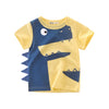 Cartoon Print Baby Boys Dinosaur T Shirt For Summer Infant Kids Boys Girls Lion T-Shirts Clothes Cotton Toddler Letter Tops