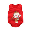 Baby Bag Fart Summer Pure Cotton Vest Clothes Baby Boy Sleeveless Cartoon Bodysuit 2019 New Clothes Newborn Girl Climbing Pajama