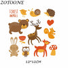 ZOTOONE DIY Heat Transfer Patches for Clothing Applique Baby Clothes Decoration Cute Cartoon Animal Combination Iron on Patches