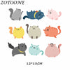 ZOTOONE DIY Heat Transfer Patches for Clothing Applique Baby Clothes Decoration Cute Cartoon Animal Combination Iron on Patches