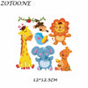 ZOTOONE DIY Heat Transfer Patches for Clothing Applique Baby Clothes Decoration Cute Cartoon Animal Combination Iron on Patches