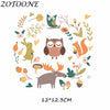 ZOTOONE DIY Heat Transfer Patches for Clothing Applique Baby Clothes Decoration Cute Cartoon Animal Combination Iron on Patches