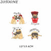 ZOTOONE DIY Heat Transfer Patches for Clothing Applique Baby Clothes Decoration Cute Cartoon Animal Combination Iron on Patches