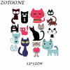 ZOTOONE DIY Heat Transfer Patches for Clothing Applique Baby Clothes Decoration Cute Cartoon Animal Combination Iron on Patches