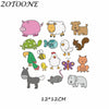 ZOTOONE DIY Heat Transfer Patches for Clothing Applique Baby Clothes Decoration Cute Cartoon Animal Combination Iron on Patches