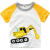 Cartoon Print Baby Boys Dinosaur T Shirt For Summer Infant Kids Boys Girls Lion T-Shirts Clothes Cotton Toddler Letter Tops